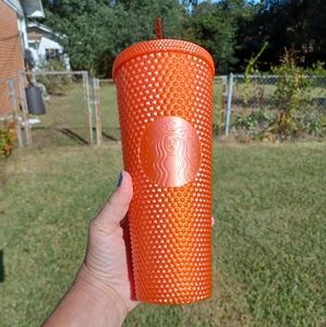 Starbucks 2022 Halloween pearlized orange cold cup